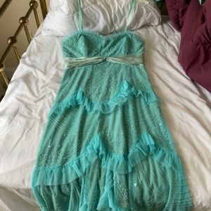 bcbgmaxazria aqua blue tiered dress FOR TRADE (DO NOT BUY)